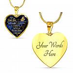 I Tell You I Love You Heart Pendant Necklace - Wife Necklace From Husband - Gift For Her - Heart Luxury Necklace (Gold Plated)