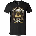 Libra Dirty Mind Caring Friend Good Heart Filthy Mouth I Never Said I'm Perfect Zodiac T-Shirt - V Neck, Black, V-Neck T-Shirt