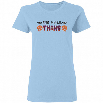 Shawty a Lil Batty Funny Halloween Ladies T-Shirt - Premium Ladies Triblend Dolman Sleeve Shirt, Light Blue, Ladies T-Shirt