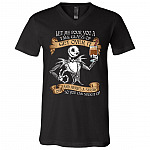 Jack Let Me Pour You A Tall Glass Of Get Over It Oh And Here’s A Straw So You Can Suck It Up T-Shirt - V-Neck, Black, V-Neck T-Shirt
