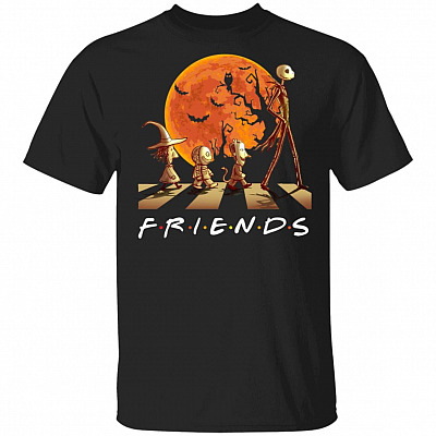 Friends Jack Nightmare Halloween T-Shirt, Black, Unisex T-Shirt