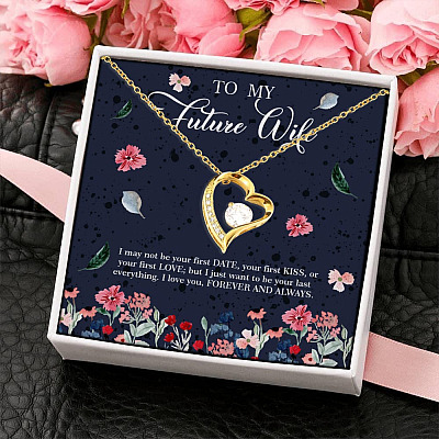 Husband to My Future Wife I May Not Be Your First Date Your First Kiss Forever Love Pendant Necklace