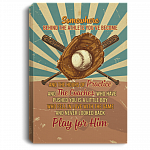 Baseball Somewhere Behind The Athlete You've Become Gallery Wrapped Framed Canvas Prints - Unframed Poster, White, 0.75'' Framed Canvas