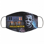 Michael Myers Halloween Movies Washable Reusable Custom - Cloth Face Mask Cover, White, Cloth Face Cover – Medium/Large