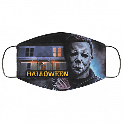 Michael Myers Halloween Movies Washable Reusable Custom - Cloth Face Mask Cover, White, Cloth Face Cover – Medium/Large