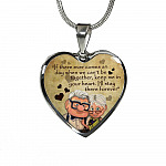 To My Wife If There ever Comes A Day When We Can't Be Together Keep Me In Your Heart Heart Pendant Necklace - Heart Luxury Necklace (Silver)