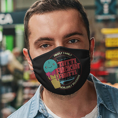 Alternative view of Tutti Frutti Captain Spaulding Washable Reusable Custom Printed Cloth Face Mask Cover - The Devil's Rejects Mask