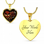 Jack Hello Darkness Night Before Halloween Skellington My Old Friend Pumpkin My Love Heart Pendant Necklace - Heart Luxury Necklace (Gold Plated)