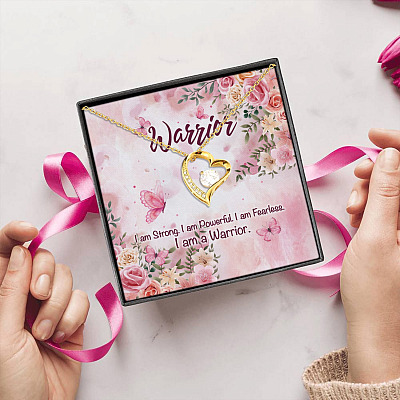 I Am Strong I Am Powerful I Am Fearless I Am A Warrior Forever Love Pendant Necklace - Gift For Single Mom
