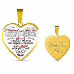 To My Wife If I Could Give You One Thing in Life from Husband Heart Pendant Necklace - Anniversary Gift - Heart Luxury Necklace (Gold Plated)