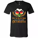 Halt Die Klappe Leber Es Ist Oktoberfest T-Shirt - V-Neck Tee, Black, V-Neck T-Shirt