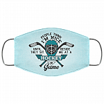 People Think I'm Nice Until They Sit Beside Me at a Hockey Game Washable Reusable Custom - Printed Cloth Face Mask, White, Cloth Face Cover – Medium/Large