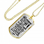 To My Boyfriend Everything I Just Want You Dog Tag Pendant Necklace - Boyfriend Gifts From Girlfriend - Dog Tag (Gold Plated)