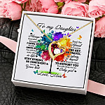 3. To My Daughter Mom Forever Love Necklace (Gold) 4