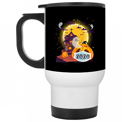 14 oz. White Travel Mug