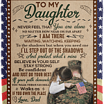 To My Daughter Never Feel That You Are Alone Love Mail From Dad Fleece Blanket - Premium Sherpa Blanket, White, Cozy Plush Fleece Blanket - 50x60 To My Daughter Never Feel That You Are Alone Love Mail From Dad Fleece Blanket - Premium Sherpa Blanket, White, Cozy Plush Fleece Blanket - 50x60
