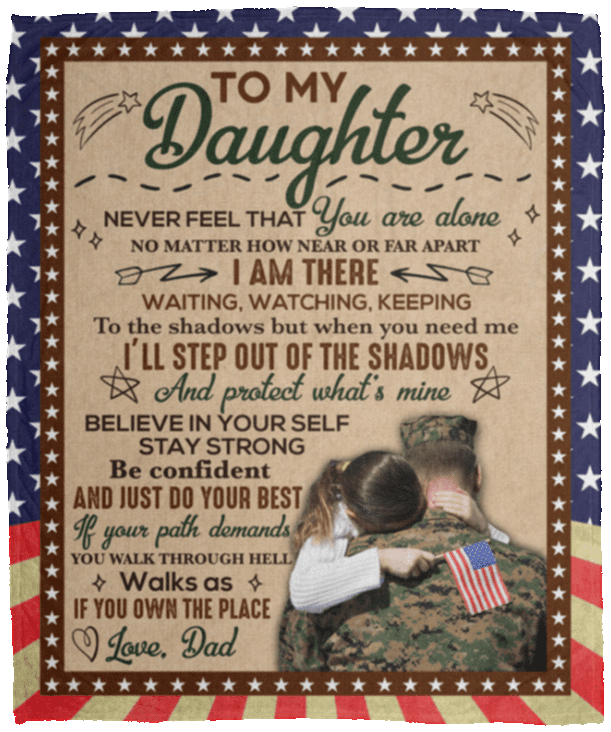To My Daughter Never Feel That You Are Alone Love Mail From Dad Fleece Blanket - Premium Sherpa Blanket, White, Cozy Plush Fleece Blanket - 50x60 To My Daughter Never Feel That You Are Alone Love Mail From Dad Fleece Blanket - Premium Sherpa Blanket, White, Cozy Plush Fleece Blanket - 50x60
