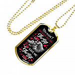 You Didn't Give Me the Gift of Life but Life Gave Me the Gift of You Dog Tag Pendant Necklace for Step Dad - Dog Tag (Gold Plated)
