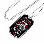 You Didn't Give Me the Gift of Life but Life Gave Me the Gift of You Dog Tag Pendant Necklace for Step Dad - Dog Tag (Silver)