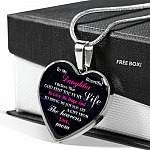 To My Beautiful Daughter I Believe That God Sent You In My Life Heart Pendant Necklace - Heart Luxury Necklace (Silver)