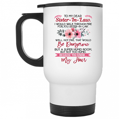 14 oz. White Travel Mug