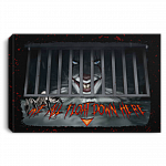 We All Float Down Here Unframed Poster - Framed Canvas - Funny Bathroom Decor, White, 0.75'' Framed Canvas