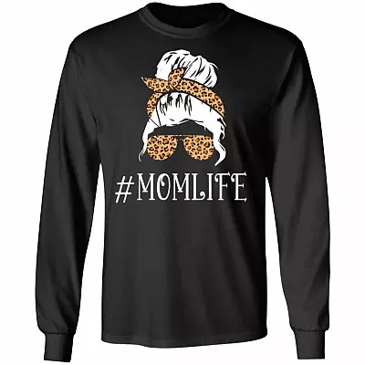 Mom Life Kid Life Mom and Daughter Matching Hoodie - Sweatshirt - Long Sleeve Shirt, Black, Long Sleeve