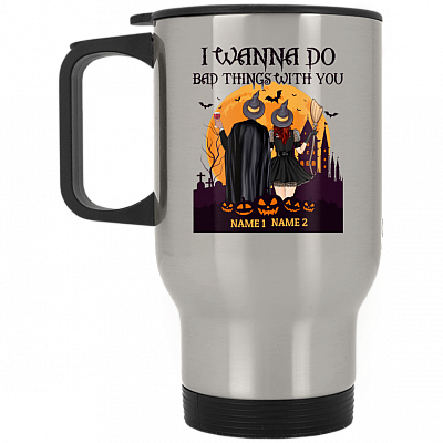 14 oz. Silver Travel Mug