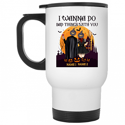 14 oz. White Travel Mug