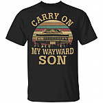 Carry On My Wayward Son Shirt - Vintage Tee Shirt - Supernatural Shirt - Country Song Shirt, Black, Unisex T-Shirt