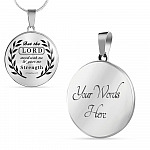 But The Lord Stood With Me And Gave Me Strength Bible Circle Pendant Necklace - Circle Luxury Necklace (Silver)