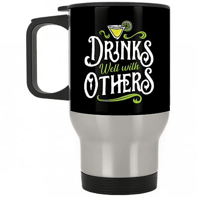 14 oz. Silver Travel Mug