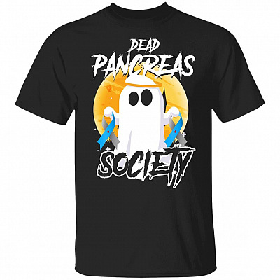 Dead Pancreas Society Diabetes Type 1 Halloween Youth Tee, Black, Youth T-Shirt