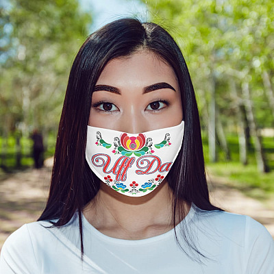 Alternative view of Uff Da Washable Reusable Custom - Printed Cloth Face Mask Cover
