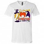 I'm The Fourth Sanderson Sister Hocus Pocus Three Witches T-shirt - V-neck - Funny Witch Halloween Shirt, White, V-Neck T-Shirt