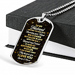 To My Husband Meeting You Was Fate But Falling In Love With You Was Beyond My Control Dog Tag Pendant Necklace - Dog Tag (Silver)