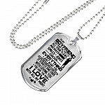 To My Boyfriend Everything I Just Want You Dog Tag Pendant Necklace - Boyfriend Gifts From Girlfriend - Dog Tag (Silver)
