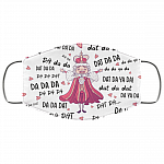 Funny King George Hamilton Dat Da Da Da Washable Reusable Custom - Printed Cloth Face Mask Cover, White, Cloth Face Cover – Medium/Large