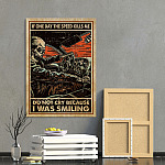 3VT. Skull Racing If One Day The Speed canvas mockup