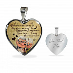 To My Wife If There ever Comes A Day When We Can't Be Together Keep Me In Your Heart Heart Pendant Necklace - Heart Luxury Necklace (Silver)