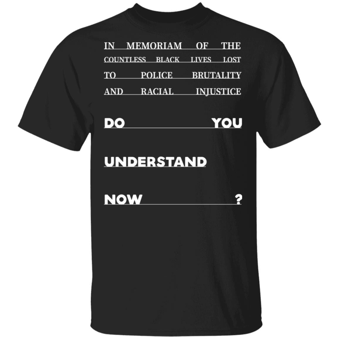 In Memoriam of The Countless Black Lives Lost to Police - Blm T-Shirt, Black, Unisex T-Shirt In Memoriam of The Countless Black Lives Lost to Police - Blm T-Shirt, Black, Unisex T-Shirt