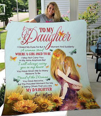 Alternative view of Daughter Blanket From Mom I Closed My Eye For But A Moment Fleece Blanket - Sherpa Blanket - Woven Blanket