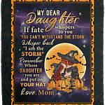 Witch My Dear Daughter Love from Mom Fleece Blanket - Premium Sherpa Blanket, White, Cozy Plush Fleece Blanket - 50x60 Witch My Dear Daughter Love from Mom Fleece Blanket - Premium Sherpa Blanket, White, Cozy Plush Fleece Blanket - 50x60