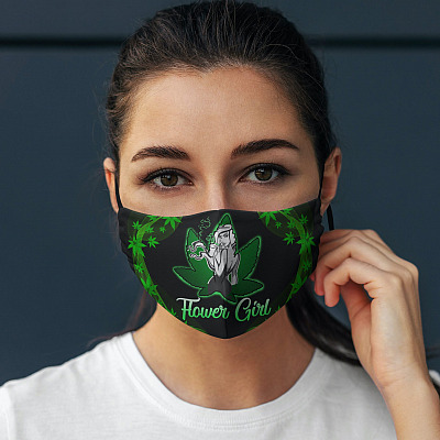 Alternative view of Flower Girl Washable Reusable Custom - Printed Cloth Face Mask Cover