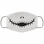 Nightmare Before Christmas Jack Skeleton Face Mask - Washable Fashion Shopping Reusable Designer Face Mask, White, Cloth Face Cover – Medium/Large