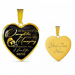 My Beautiful Daughter You Are Amazing Always Remember That I Love You From Mom Luxury Heart Pendant Necklace - Heart Luxury Necklace (Gold Plated)