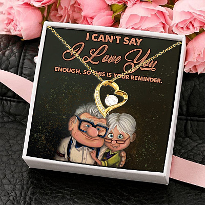 Alternative view of I Can't Say I Love You Enough So This Is Your Reminder Endless Relationship Forever Love Pendant Necklace