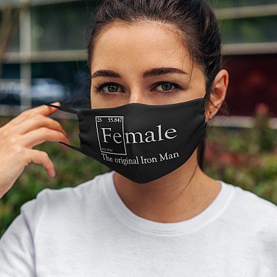 Alternative view of Element Fe Female the Original Iron Washable Reusable Custom - Printed Cloth Face Mask Cover