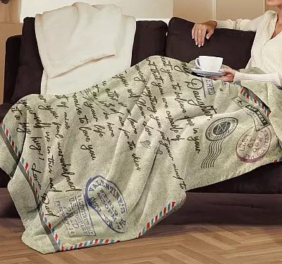 Alternative view of Dad to My Daughter I Want You to Believe Deep in Your Heart Letter Fleece Blanket - Premium Sherpa Blanket