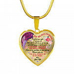 My Beloved Husband You Will Be Always In My Heart Heart Pendant Necklace - Heart Luxury Necklace (Gold Plated)